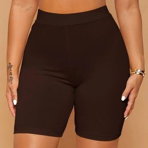 Brown biker shorts